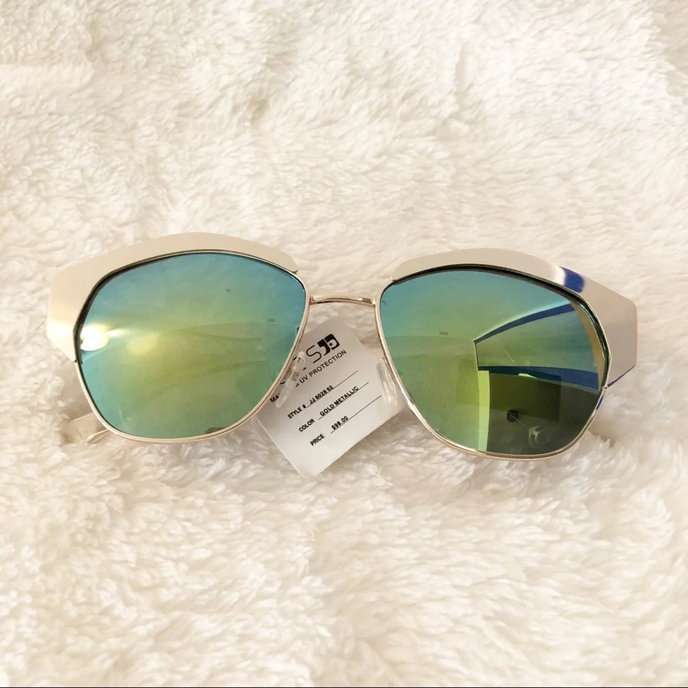 NWT JOES'S JEANS Gold Metallic Sunglasses
